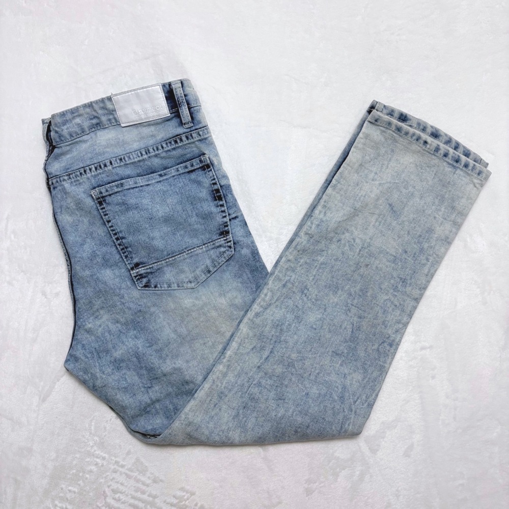 Southpole Jeans Mens 36x30 Skinny Fit Moto Distressed Stretch Denim Y2K